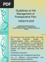 Guidelines On The Management of Postoperative Pain