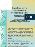 Guidelines On The Management of Postoperative Pain