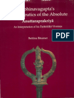 Abhinavagupta Hermeneutics of The Absolute Anuttaraprakriya by Bettina Bummer PDF
