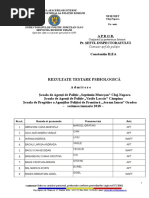 Rezultate Testare Psihologica Scoli Agenti M.A.I. 11-13.12.2017