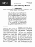 Geotechnicai System Reliability of Slopes