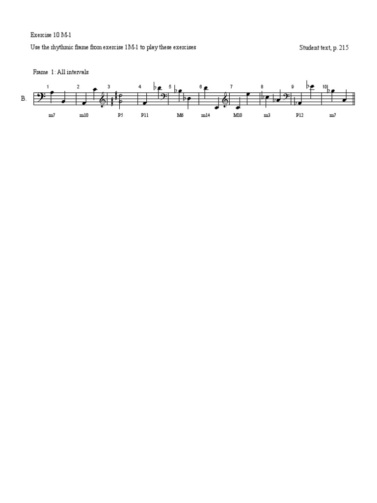 Rhythmic Frame Exercises for Students | PDF
