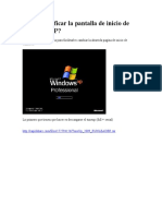 Como Modificar La Pantalla de Inicio de Windows XP