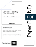 Corporate Reporting (International) : September/December 2017 - Sample Questions
