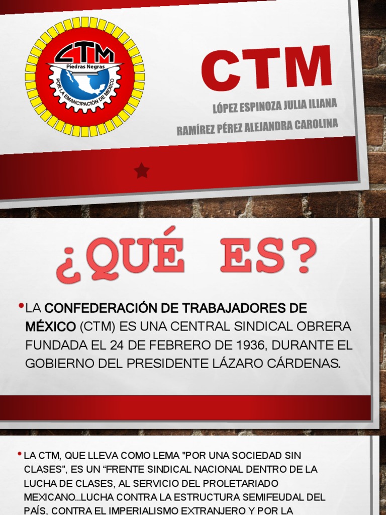 Significado y función de la CTM en México | PDF | México | Ciencias ...