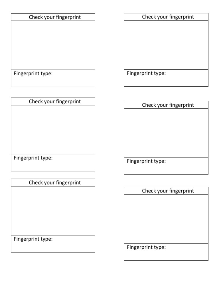 Fingerprint Type Verification Guide | PDF