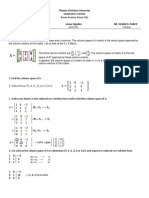 Column Space: 2. Determine If (-4, 6, 2) Is in Col A. (1 0 2 2 1 3 3 1 1)