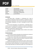 Tema 5- Informações e Conhecimento