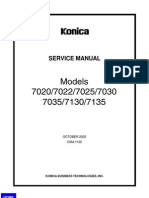 Konica Minolta 7020-7022-7025-7030-7035-7130-7135 Factory Repair Service Maintenance Manual Oct