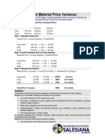 Direct Material Price Variance