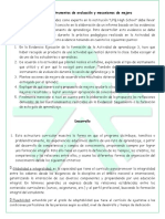 Instrumentos de Evaluacion y Mecanismos de Mejora