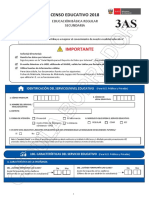 Cedula 3AS Censo Educativo 2018