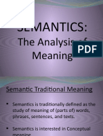 Semantics:: The Analysis of Meaning