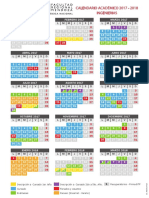 Calendario Ingeniera 2017-2018