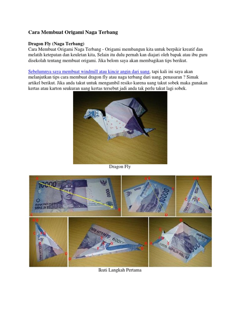 Cara Membuat Origami Naga Terbang PDF