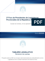 IIº Foro de Presidentes de Legislaturas Provinciales de la República Argentina