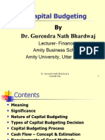 Capital Budgeting: by Dr. Gurendra Nath Bhardwaj