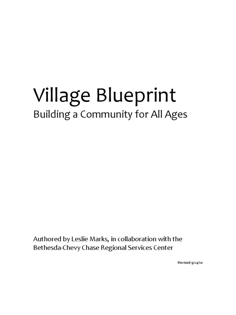 Village Blueprint: Building A Community For All Ages | PDF | Charitable ...
