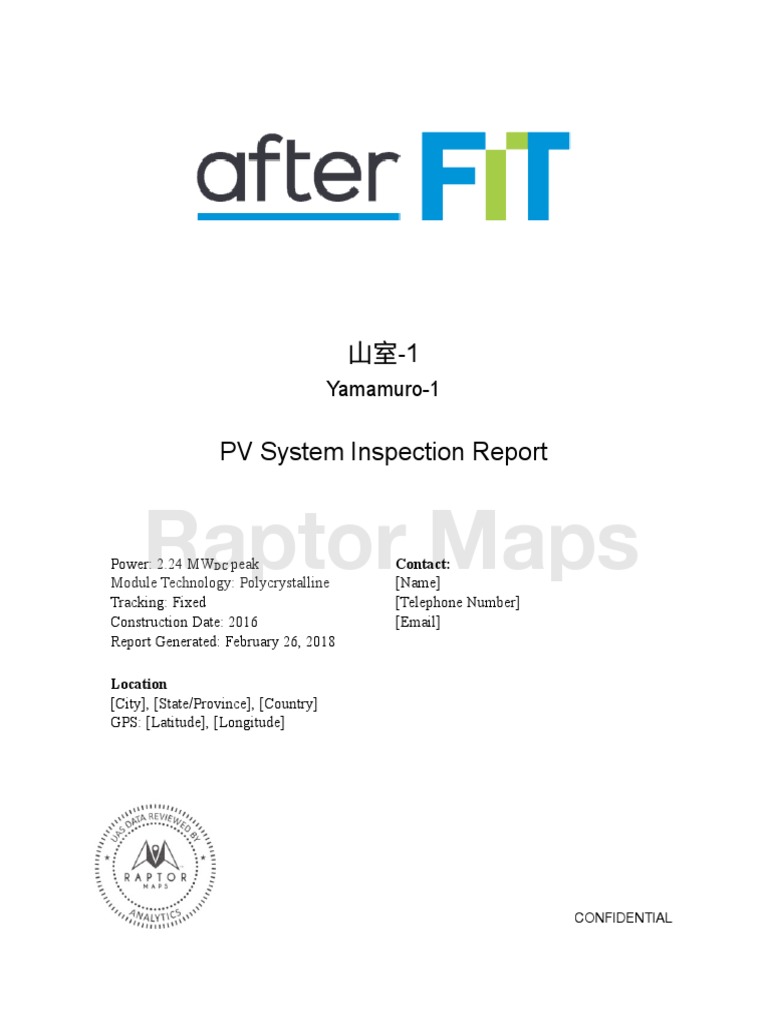 Yamamuro-1 Solar Inspection Report | PDF | Photovoltaic System | Shadow