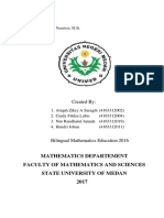 Mathematics Departement Faculty of Mathematics and Sciences State University of Medan 2017