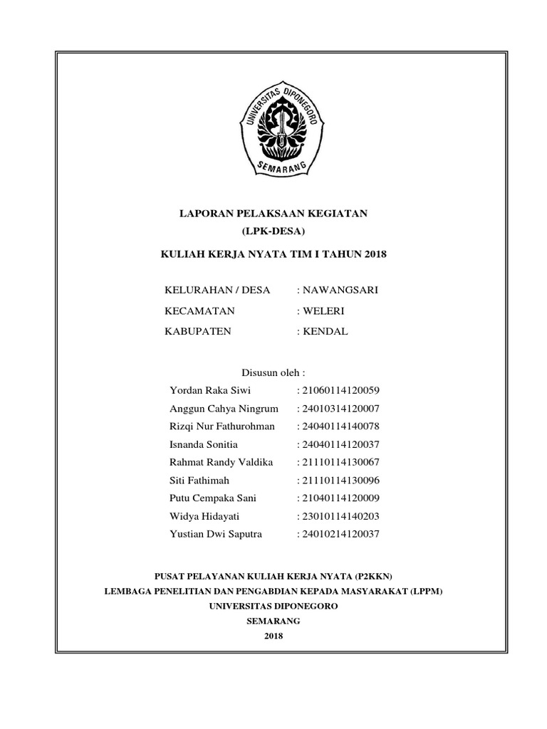 Format LPK DESA Siap Print | PDF | Sains & Matematika