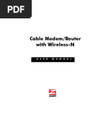 Cable Modem/Router With Wireless-N: User Manual