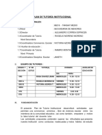 Plan de Tutoria Institucional