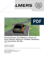 Parameterization and Validation of Road and Driver Models