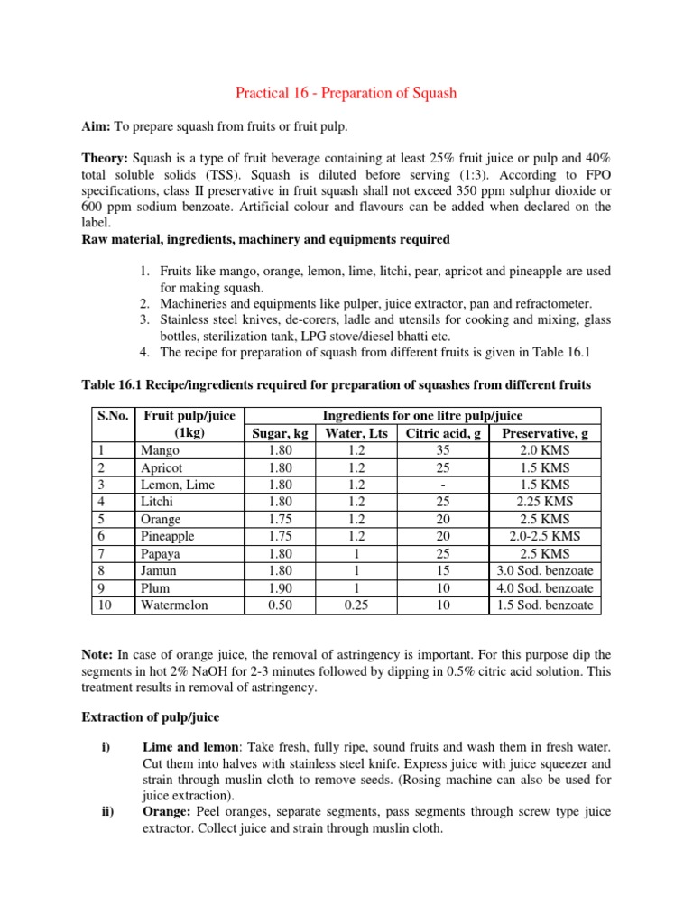 Practical 16 PDF Juice Diet & Nutrition