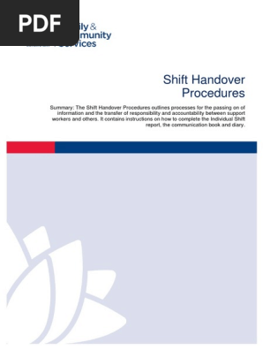 Shift Handover Procedures
