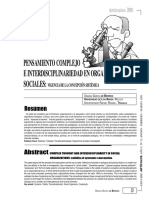 Pensamiento Complejo e Interdisciplinariedad en Organizaciones Complejas