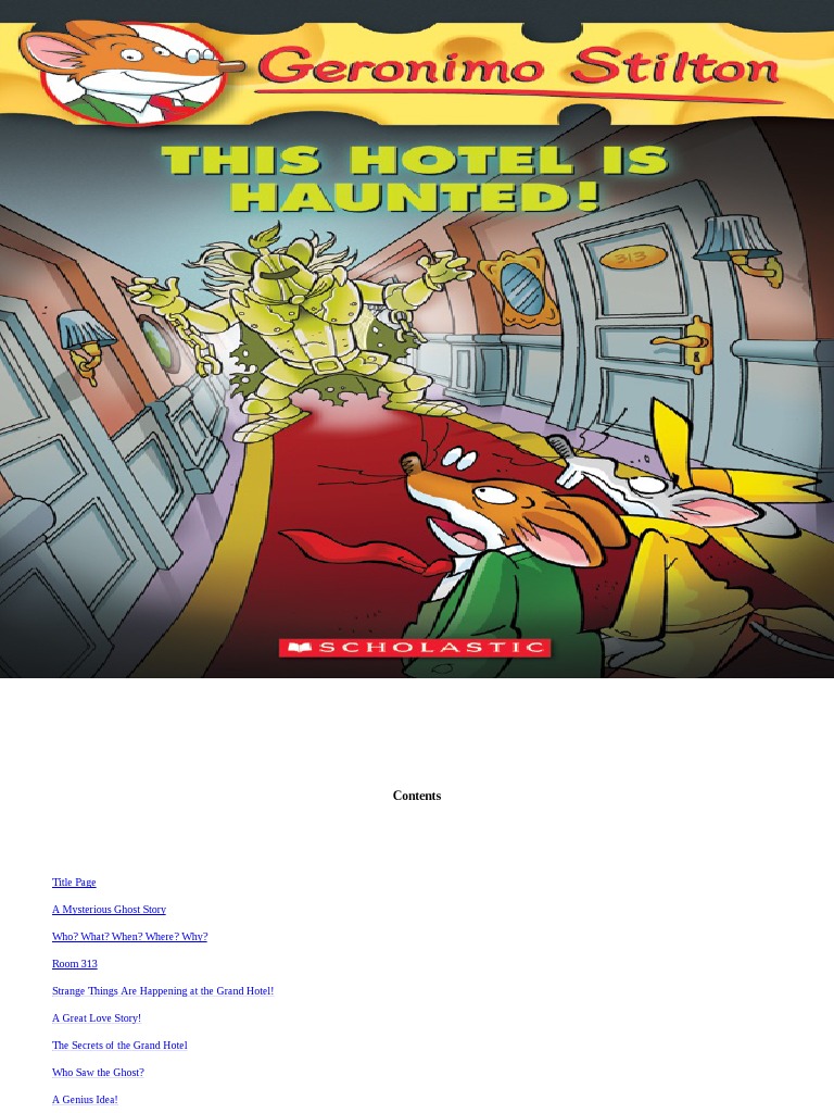 This Hotel Is Haunted Geronimo Stilton Pdf Copyright Intellectual Works