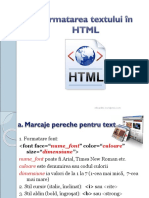 Formatarea Textului C3aen HTML