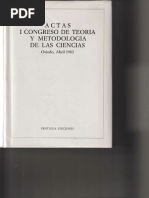 1982 - Gustavo Bueno - Teoría Del Cierre Categorial Aplicado A Las Ciencias Físico-Químicas. (Congreso de Teoría y Metodología de Las Ciencias) 1982