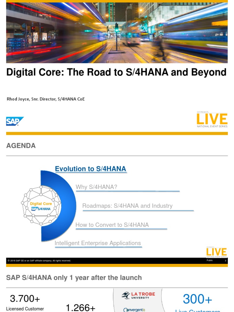 Digital Core-The Road To S4HANA and Beyond | PDF | Sap Se | Cloud Computing