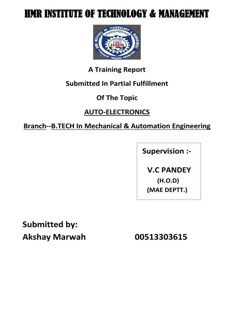 HMR Institute of Technology | PDF | Car | Engineering