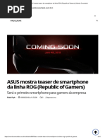 ASUS Mostra Teaser de Smartphone Da Linha ROG (Republic of Gamers) _ Mundo Conectado