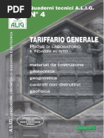 Tariffario Generale 2015