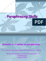 Paraphrasing Skills