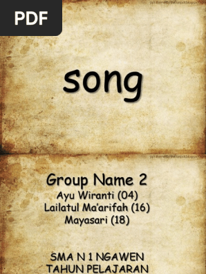 Ppt Song Refrain Song Structure