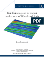 Rail Grinding and Its Impact on the Wear of Wheels and Rails