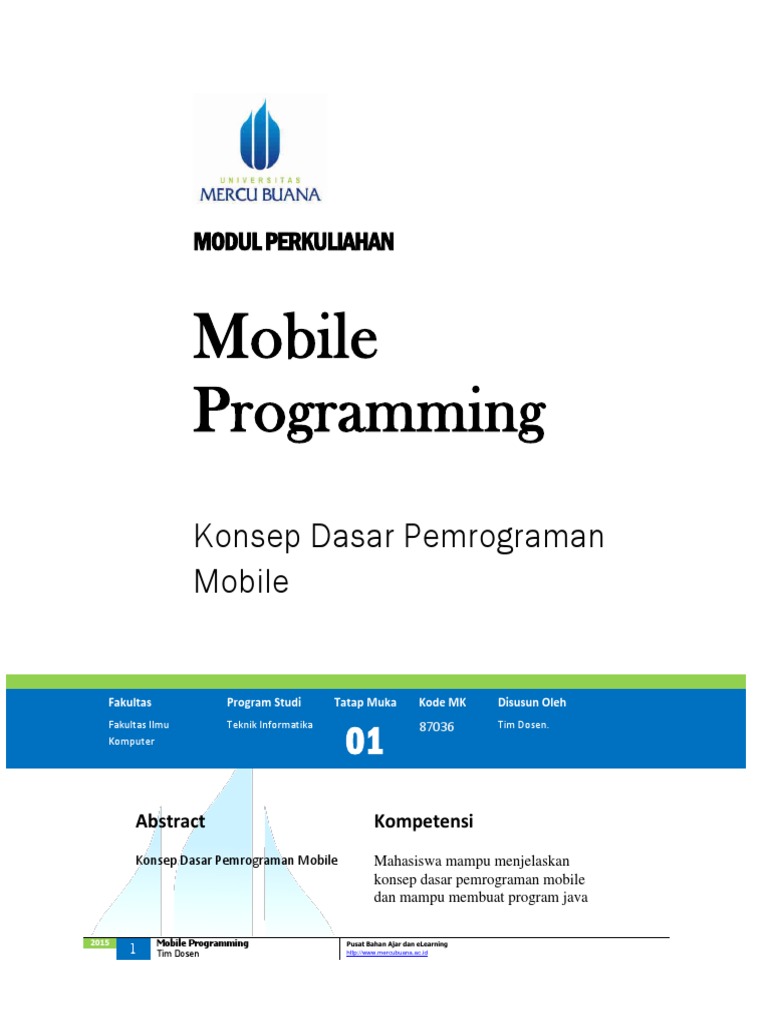 Dasar Pemrograman Mobile dan Android | PDF