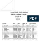 Programul Activitatilor Extrascolare Din Saptamana MIERCURI