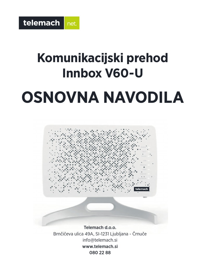 Navodila Modem Innbox v60 | PDF