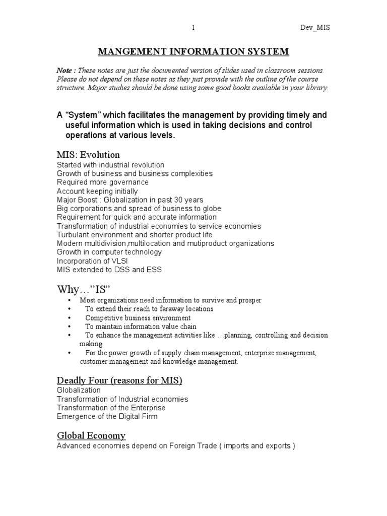 Management Information Systems Overview | PDF | Databases | Computer ...