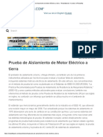 Prueba de Aislamiento de Motor Eléctrico a Tierra - Reliabilityweb_ a Culture of Reliability