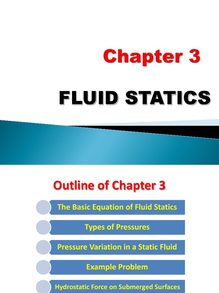 Fluid Statics: Key Concepts & Equations | PDF | Buoyancy | Pressure