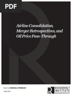 Airline Consolidation, Merger Retrospectives, and Oil Price Pass-Through