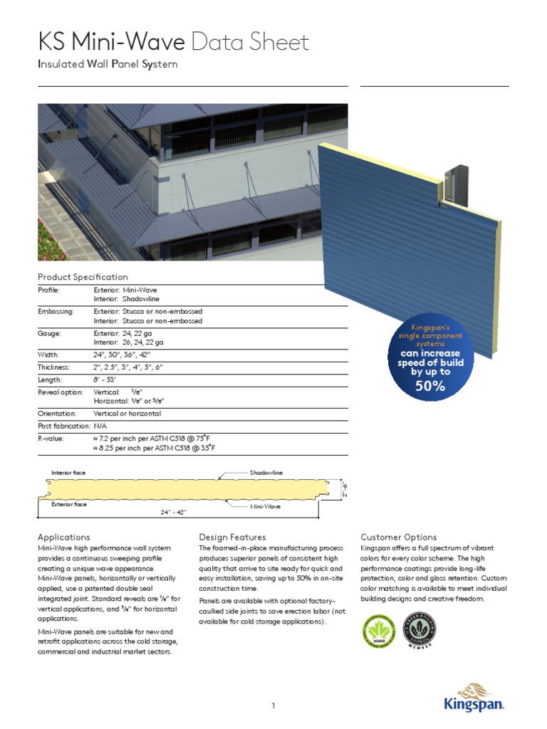 KS Mini-Wave Insulated Wall Panels | PDF | Architectural Design ...