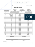 Pakistan Institute Arsenic Analysis Report